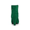 thumbnail image 4 of Unique Bargains Women's Slip On Zip Round Toe Heel Ankle Boots Green (Size 9), 4 of 8