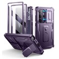 thumbnail image 1 of Dexnor for Samsung Galaxy S24 Ultra Case with Built-in Slide Camera Cover & Screen Protector & Kickstand, Shockproof Rugged Case Full-Body Bumper Protective Cover for Galaxy S24 Ultra 2024, Purple, 1 of 7