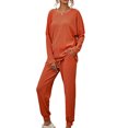 thumbnail image 2 of Innerwin Loungwear Elastic Waist Ladies Nightwear Sleep Drawstring With Pockets Sleepwear Orange XL, 2 of 6