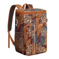 thumbnail image 1 of Palm Leaf Insulated Cooler Backpack, Leakproof Lunch Bag with Tropical Plant Pattern for Outdoor Adventures, 1 of 6