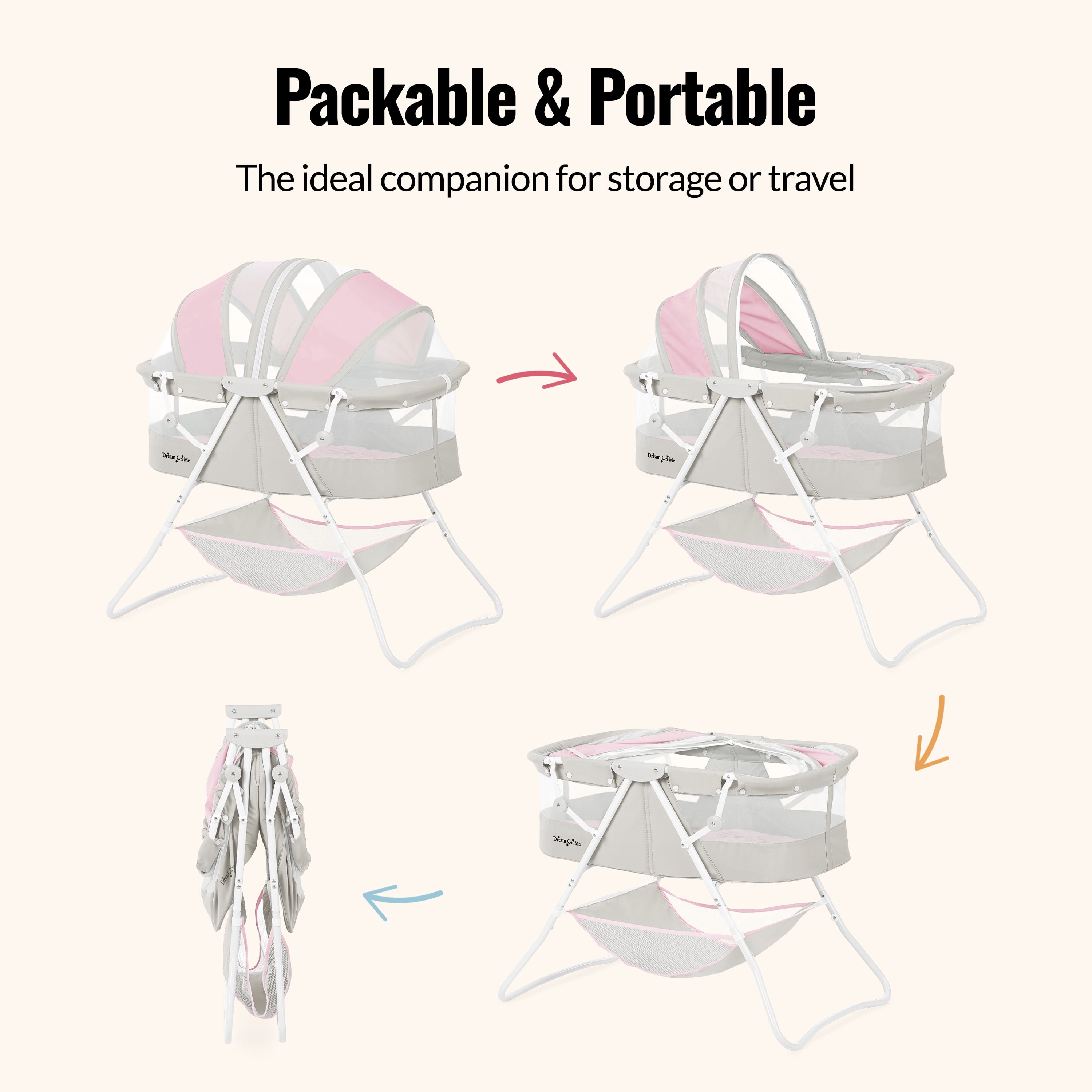 Dream On Me Karley, Portable, Lightweight, Folding Bassinet