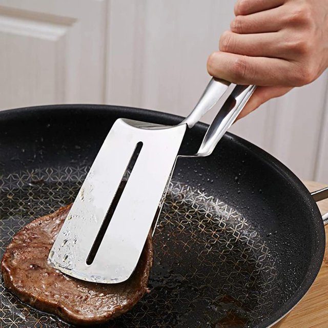 Double Sided Shovel Clip Shovel For Frying Fish Double Sided Shovel Clip Stainless Steel Shovel For Frying Fish Flip Fish Multi Function Steak Clip Fried Steak Spatula
