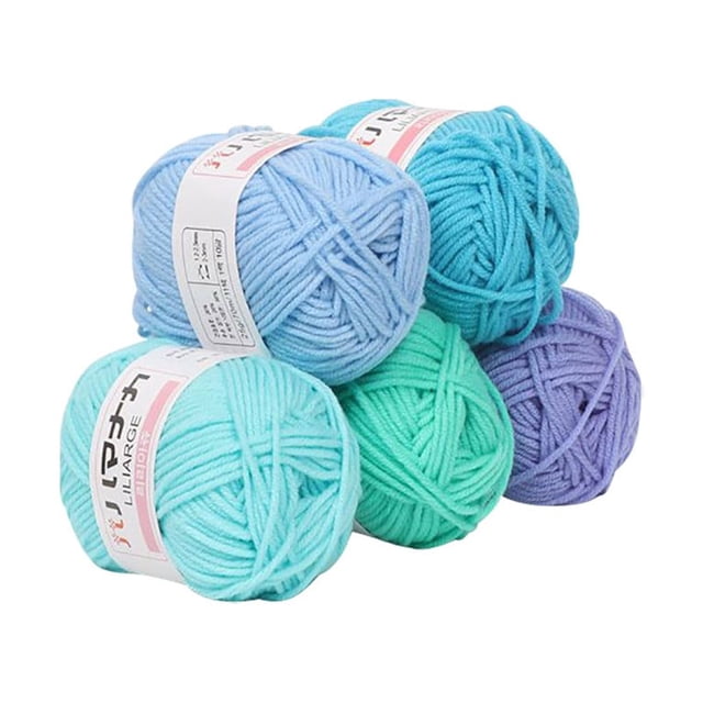 5Pcs Acrylic Line Crochet Diy Medium Thick Cushion Doll Hook Shoes Line Wool