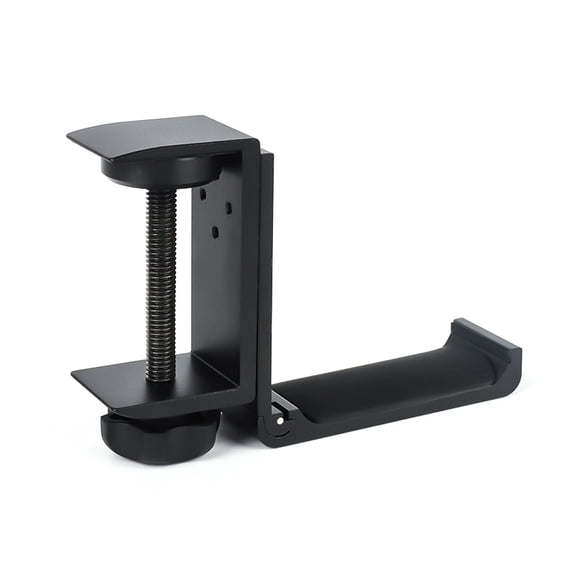 Labymos Support Universel pour Écouteurs en Alliage d'Aluminium, Support, Pince Murale en Métal, Crochet, Support Pliable pour Écouteurs, Support de Bureau, Noir