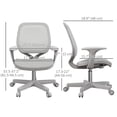 thumbnail image 3 of Vinsetto Mesh Office Chair, Small Computer Desk Chair, Space Saving, Grey, 3 of 10