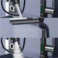 thumbnail image 4 of Bathroom Faucet, Single Hole Bathroom Sink Faucet Matte Waterfall Bathroom Faucet  Single Handle Kitchen Sink Faucet with 5 Water  Modes and LED Temperature Display for RV Bar, 4 of 8