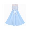thumbnail image 2 of Girls Dress Blue Rhinestone Chiffon Bridesmaid Dance Party Maxi Gown 8 Years, 2 of 6
