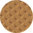 thumbnail image 1 of Ahgly Tapis Rond Lavable en Machine Intérieur Transitionnel Acajou Brun, 5 Pieds Rond, 1 of 7