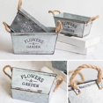 thumbnail image 4 of pitrice Retro Iron Plants Flower Bucket Planter Pail Metal Flower Vase Home Decor S, 4 of 8