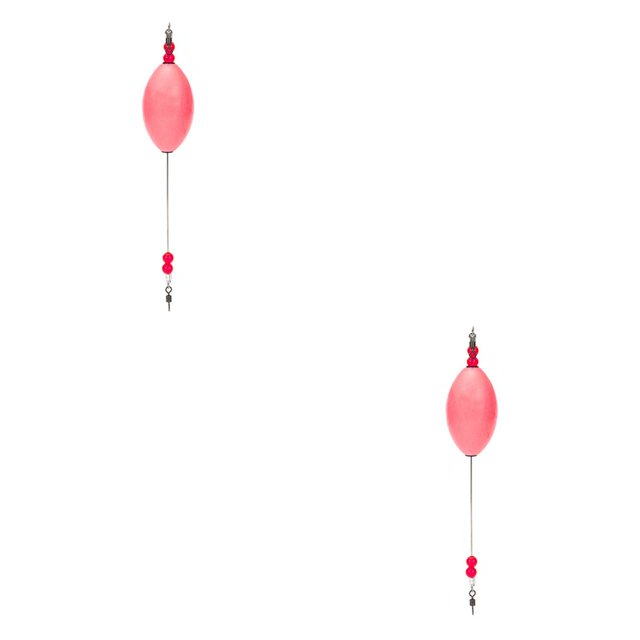 QualitChoice Canne à Pêche Dérivante Étanche Rotation 360° Mousse Lumineuse Alarme Dérivantes Forte Résistance à la Traction pour Eau Salée Rose 2ensemble
