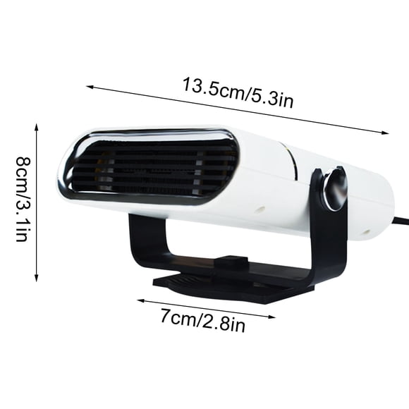 Vwrxbz Portable Car Heater 12V 24V Fast Heating Windshield Defroster Defogger Plug in Cigarette Lighter Winter Vehicle Heating Cooling Fan