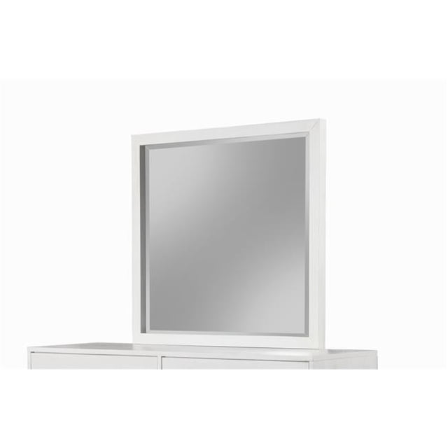 Alpine Furniture 2010-06 Madelyn Miroir de Commode, Blanc - 37 x 40 x 2 Po.