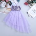 thumbnail image 3 of Oyolan Camisole à Sequins pour Filles, Robes de Danse Ballet, Jupe Tutu Violette 5-6, 3 of 7