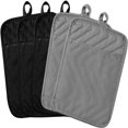 thumbnail image 1 of HAOAN 5Pcs Pot Holders for Kitchen Heat Resistant Pink Cotton Potholder Multipurpose Hot Pads Machine Washable Oven Mitt with Hanging Loop Pocket Potholder for Daily Baking Cooking Grilli, 1 of 6