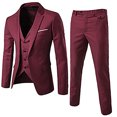 thumbnail image 1 of CEHVOM Complet de Mode pour Homme Veste + Gilet + Pantalon de Complet Complet Trois Pièces, 1 of 4