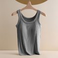 thumbnail image 2 of Timegard Camisoles pour Femmes avec Soutien-Gorge Intégré, Côtelées, Col Rond, Sans Manches, Confortables, Décontractées, pour Sorties, Hauts, Blouses, 2 of 6