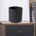 thumbnail image 4 of Vertical Striped Desktop Trash Can | Round Lidless Mini Waste Bin | Thickened Plastic | Small Bedroom Kitchen Bathroom Garbage Can | 5.83x5.79 Inches | 1-Pack, 4 of 6