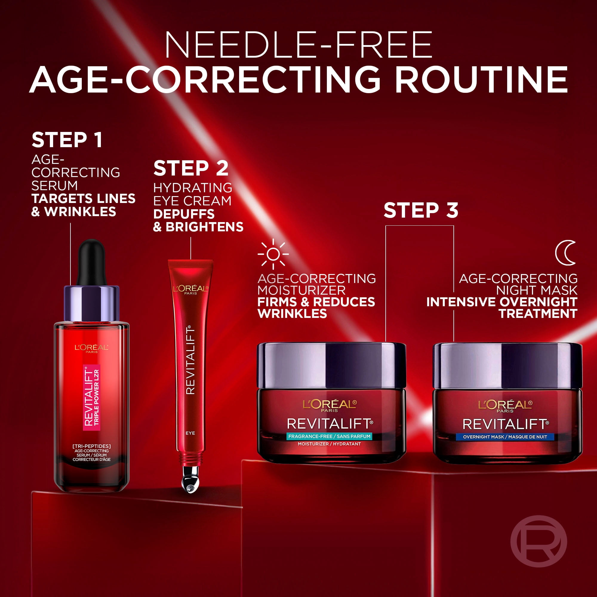 L'Oréal Paris Sérum Correcteur d'Âge pour le Visage, Triple Power LZR 30ml