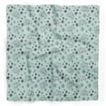 thumbnail image 1 of Bimba Green Star & Snowflakes Text Printed Pure Silk Scarf For Hair Neck Head Bandanas For Women 40 x 80 Inches, 1 of 6