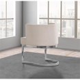 thumbnail image 4 of Velvet Beige Accent Chair with Silver Chrome Base - 1 Chair, 4 of 4