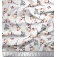 thumbnail image 1 of Soimoi Rayon Fabric Text,Floral & Eiffel Tower Architectural Fabric Prints By Yard 56 Inch Wide, 1 of 3