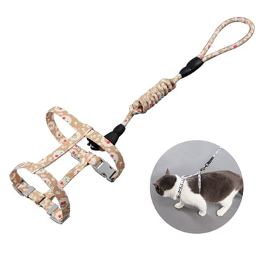Cat Leash Fashion Adjustable Escape Proof Cat Harness with Leash Pet Supplies