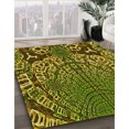 thumbnail image 3 of Ahgly Company Tapis d'Intérieur Lavable à la Machine, Carré, Transitionnel, Vert, Tapis de Zone, 6 Pieds Carré, 3 of 7