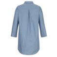 thumbnail image 3 of cfhntfmh Robes Mini pour Femmes Automne Amples à Manches Longues Col à Revers Robe Chemise Détente Couleur Unie Robe Courte avec Poches, 3 of 5