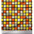 thumbnail image 1 of Soimoi Rayon Fabric Geometric Square,Text & Bear Face Kids Fabric Prints by Yard 56 Inch Wide, 1 of 1