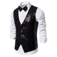 thumbnail image 1 of Mikilon Gilet Décontracté à Paillettes pour Hommes Automne et Hiver, 1 of 1