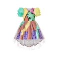 thumbnail image 1 of Girls Dress Halloween Color Block Tulle Skirt Multi-color Ruffle Sleeve 5 Years, 1 of 6