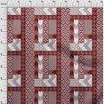 thumbnail image 4 of oneOone Cotton Poplin Red Fabric Block Sewing Material Print Fabric By The Yard 56 Inch Wide, 4 of 5