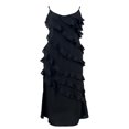 thumbnail image 3 of Robe Maxi Noire Dos Nu à Col en V avec Volants Taille g, 3 of 5