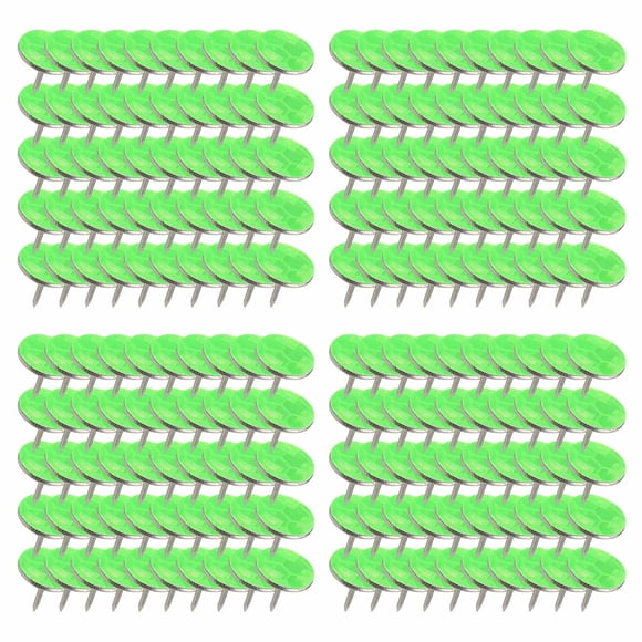 Guoxiu Liquidation Lot de 100 Pointes Réfléchissantes Pointes de Marquage de Sentier Pointes Lumineuses Marqueurs de Sentier Réfléchissants Pointes Réflectrices de Chasse Pointes de Pouce Réfléchissantes pour Sentier pour Chasse Randonnée Camping Support d'Arbre
