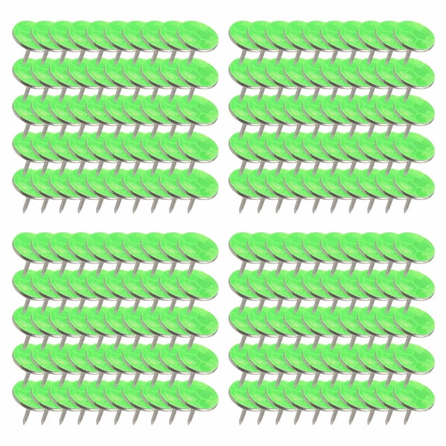 Guoxiu Liquidation Lot de 100 Pointes Réfléchissantes Pointes de Marquage de Sentier Pointes Lumineuses Marqueurs de Sentier Réfléchissants Pointes Réflectrices de Chasse Pointes de Pouce Réfléchissantes pour Sentier pour Chasse Randonnée Camping Support d'Arbre