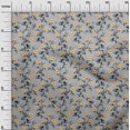 thumbnail image 3 of oneOone Velvet Yellow Fabric Floral Retro Craft Projects Decor Fabric Printed By The Yard 58 Inch Wide, 3 of 5