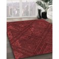 thumbnail image 3 of Ahgly Company Tapis d'Intérieur Ronds Transitionnels Rouges Lavables à la Machine, 7 Pieds Rond, 3 of 7
