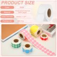 thumbnail image 2 of Uxcell 800Pcs Round Thermal Labels 1.6" Circle Colored Stickers Self Adhesive Tags for Office Diary Notebook White, 2 of 6