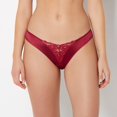 thumbnail image 1 of Diva Mini Cheeky Panty with Romantic Lace in Plum Rose, 1 of 5