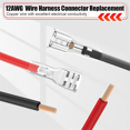 thumbnail image 4 of 12 AWG Wire Harness Connector Replacement Compatible with Peg-Perego 12V SLA Battery Ride on Vehicle Riding Toys, 4 of 5