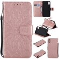 thumbnail image 2 of Wallet Case, Embossed Sunflower Premium PU Leather Folio Flip Kickstand Card Slots Wrist Strap Cover for Samsung Note10(Rose Gold), 2 of 7