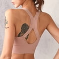 thumbnail image 3 of Ailaofu Women's Zip Front Sports Bras Wireless Padded Racerback Medium Support Post-Surgery Bra Yoga Exercise Athletic Bras, 3 of 4