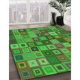 thumbnail image 3 of Ahgly Company Tapis d'Intérieur Lavable en Machine Carré Vert Algue Transitionnel, 7 Pieds Carré, 3 of 7