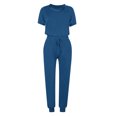 thumbnail image 4 of Yuyuzo Womens Workout Sets 2 Piece Short Sleeve Crew Neck T-Shirts Drawstring Jogger Pants with Pockets, 4 of 5