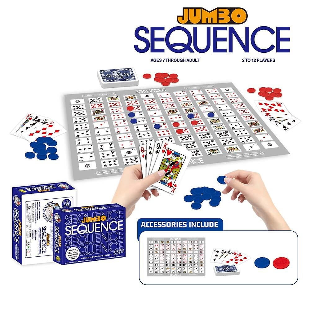 Refurbished Vinsniv Jumbo Sequence Family Board Game Fast Postage 32 X 27 Inch