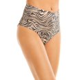 thumbnail image 1 of L Space Bas de Maillot de Bain Métalliques à Imprimé Animal pour Femmes, Marron, Petit, 1 of 5