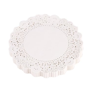 Rdeghly 180Pcs Hollowed Decorative Paper Doilies Cake Mat Crafts Wedding Party Decoration         ,Paper Doilies, Cake Paper