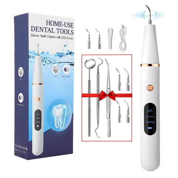 Dental Calculus Remover Ultrasonic Tooth Cleaner Tartar Eliminator Dental Ultrasound Plaque Stains Removal Teeth Whitening Tools