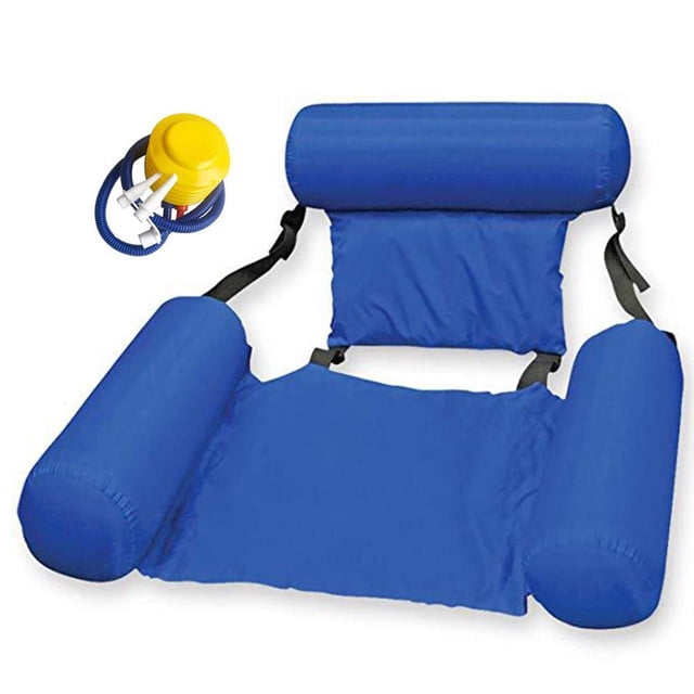 Inflatable Floating Row Backrest Inflatable Floating Bed Durable Portable Water Recreation Lounge Chair