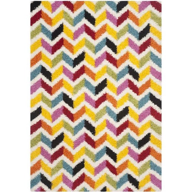 Safavieh Safavieh Kids Shag Ivory Shag Rug - 5'3" x 7'6"